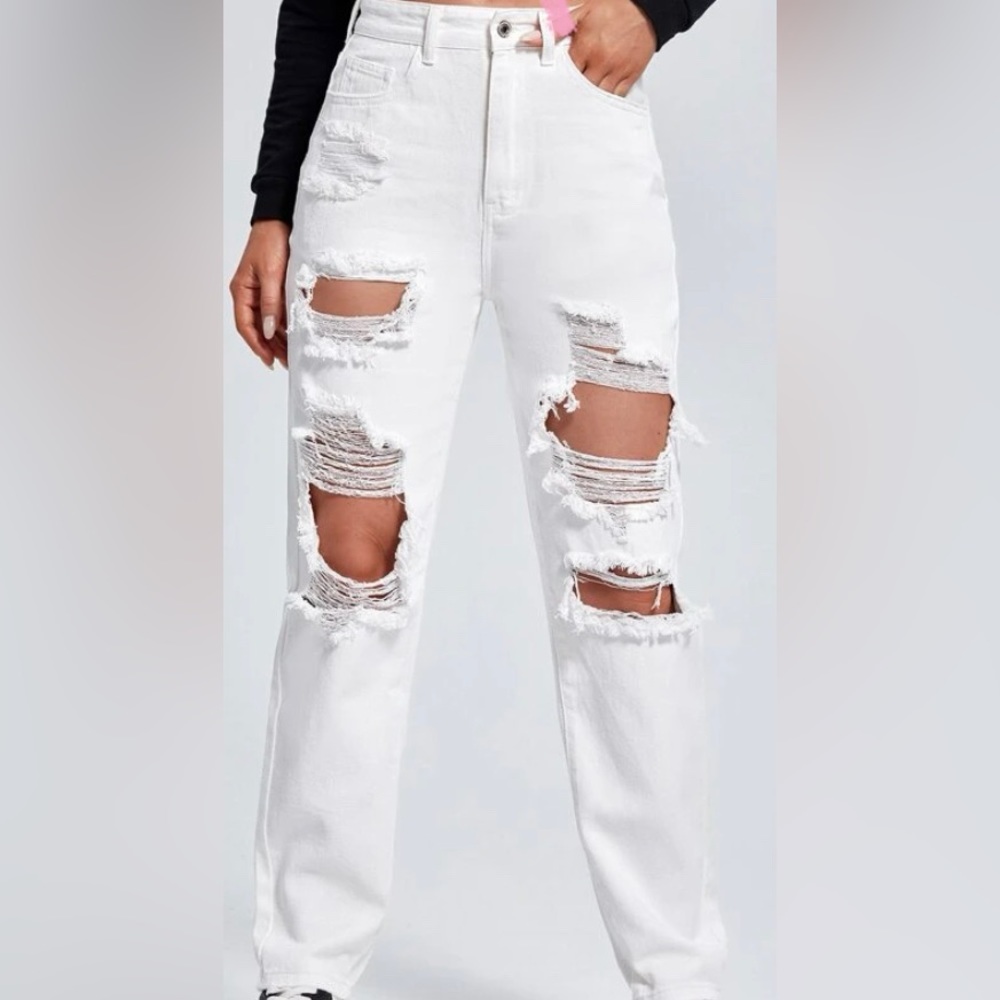 White Straight / Wide leg jeans